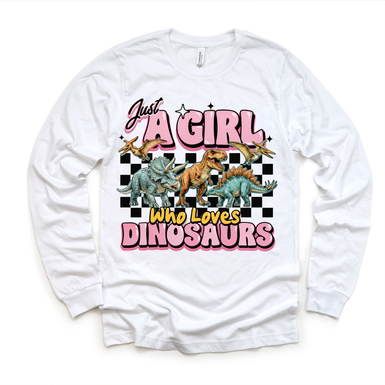 Just A Girl Who Loves Dinosaurs Shirt - Dinosaur Tee