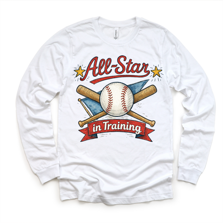 All Star In Training Baseball Shirt - Kids Baseball Tee