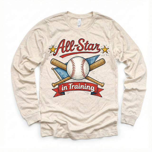 All Star In Training Baseball Shirt - Kids Baseball Tee