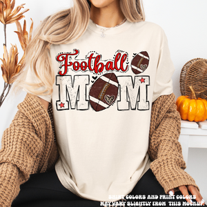 Football Mom Tee - Printed On Comfort Colors