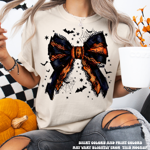 Halloween Bow Tee - Printed On Comfort Colors