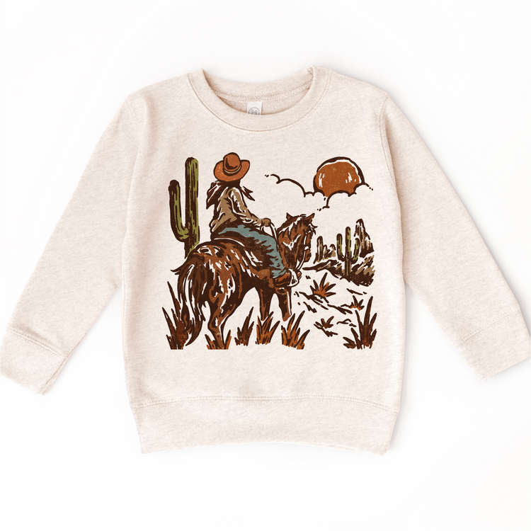 Cowgirl Riding Off In The Sunset Shirt - Girls Western Cowgirl Tee - Madi Moosh Boutique