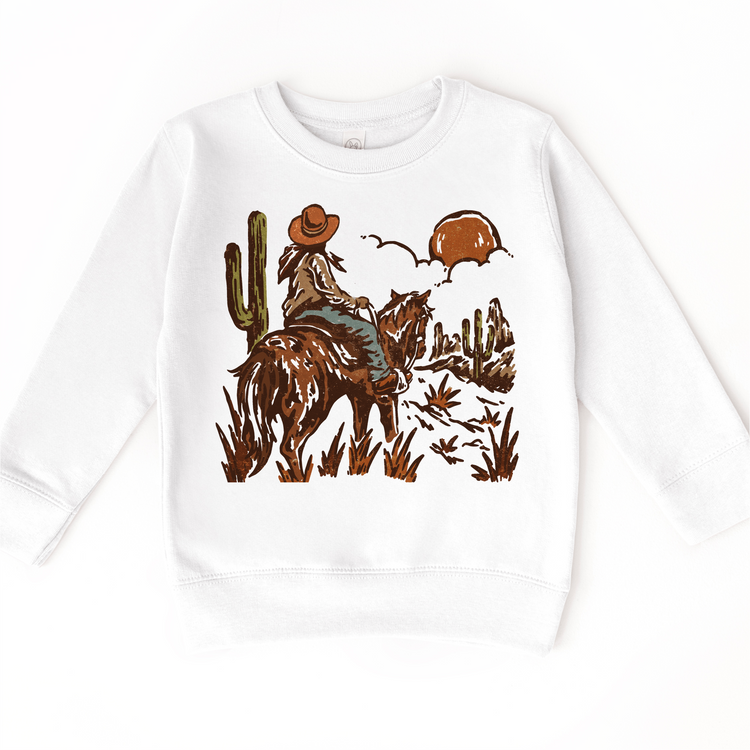 Cowgirl Riding Off In The Sunset Shirt - Girls Western Cowgirl Tee - Madi Moosh Boutique