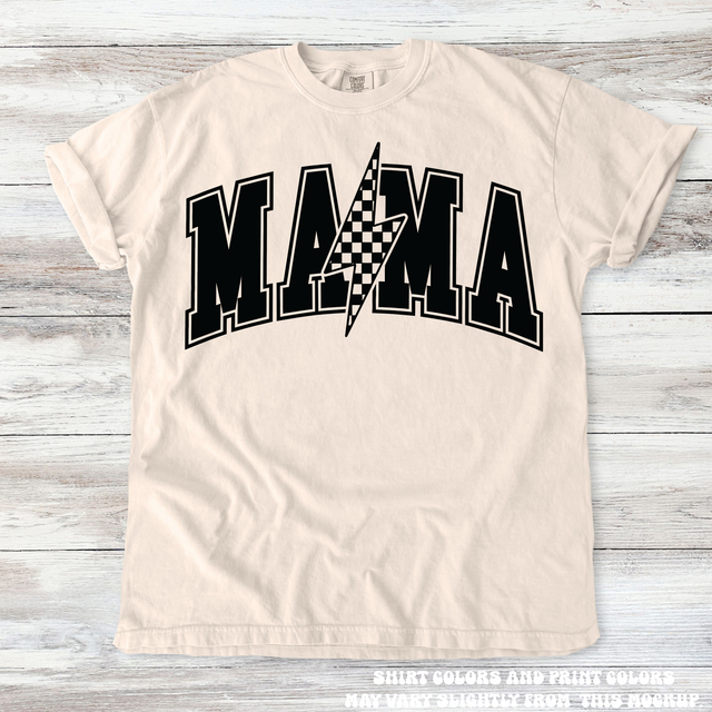 Mama Lighting Bolt Mom Shirt - Printed On Comfort Colors