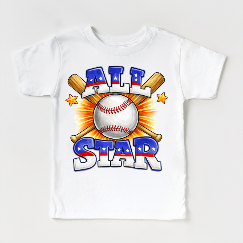 Boys All Star Baseball Shirt - Kids Baseball Tee