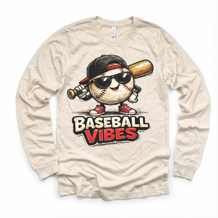 Baseball Vibes Kids Shirt - Boys Baseball Tee