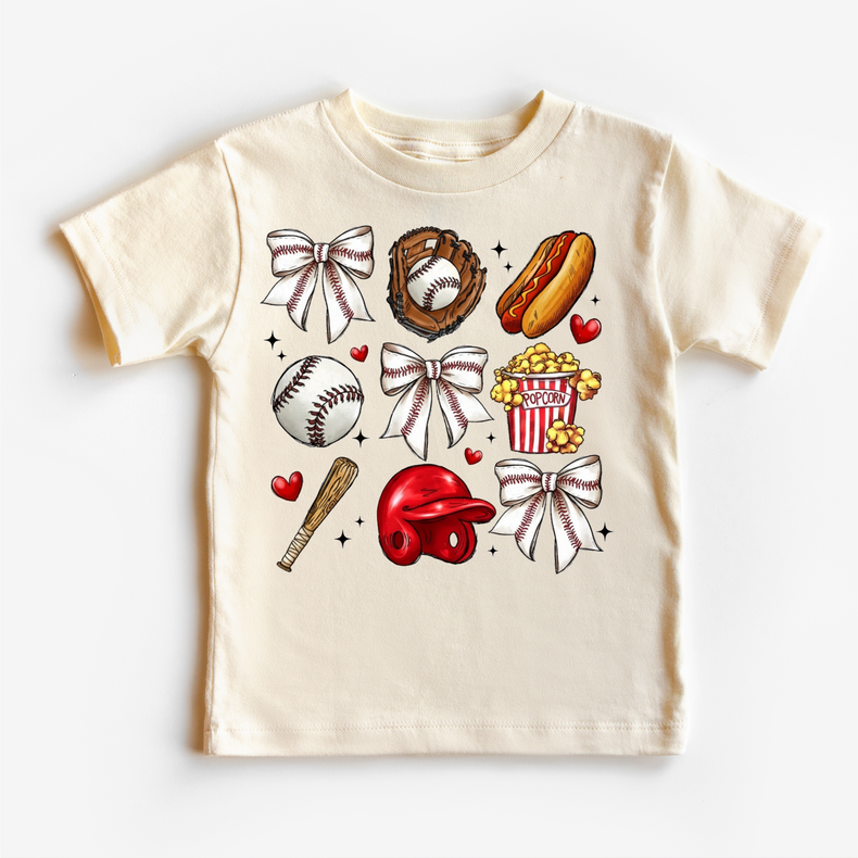 Baseballs And Bows Game Shirt - Girls Baseball Tee