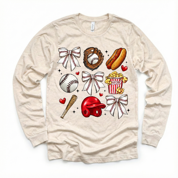 Baseballs And Bows Game Shirt - Girls Baseball Tee