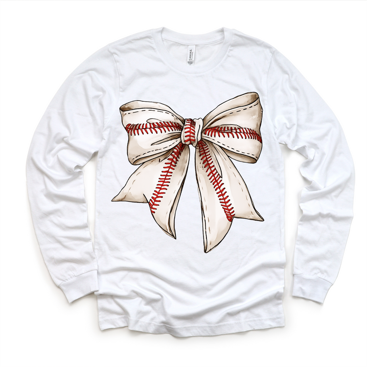Baseball Bow T-Shirt - Girls Baseball Tee