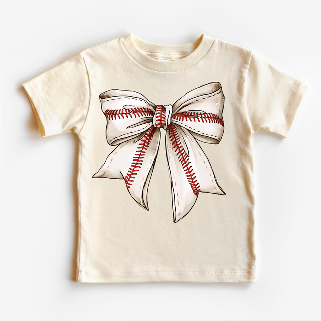 Baseball Bow T-Shirt - Girls Baseball Tee