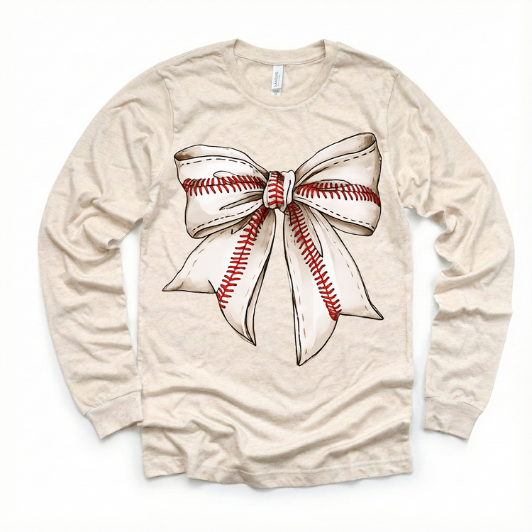 Baseball Bow T-Shirt - Girls Baseball Tee