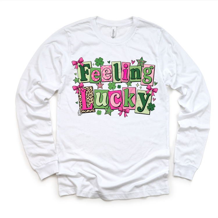 Feeling Lucky St. Patrick's Day Shirt - Girls Irish Tee