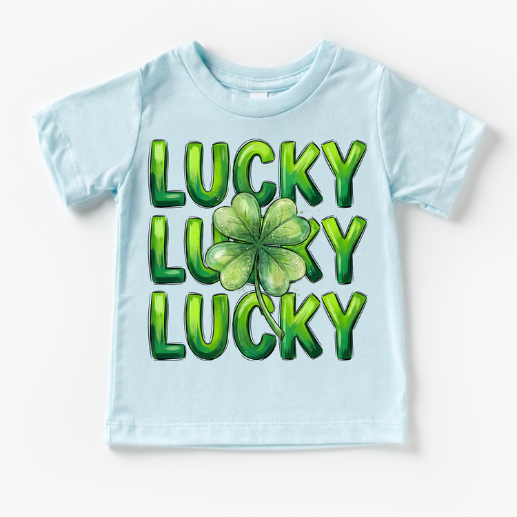 Lucky 4 Leaf Clover St. Patrick's Day Shirt - Girls Irish Tee - Madi Moosh Boutique