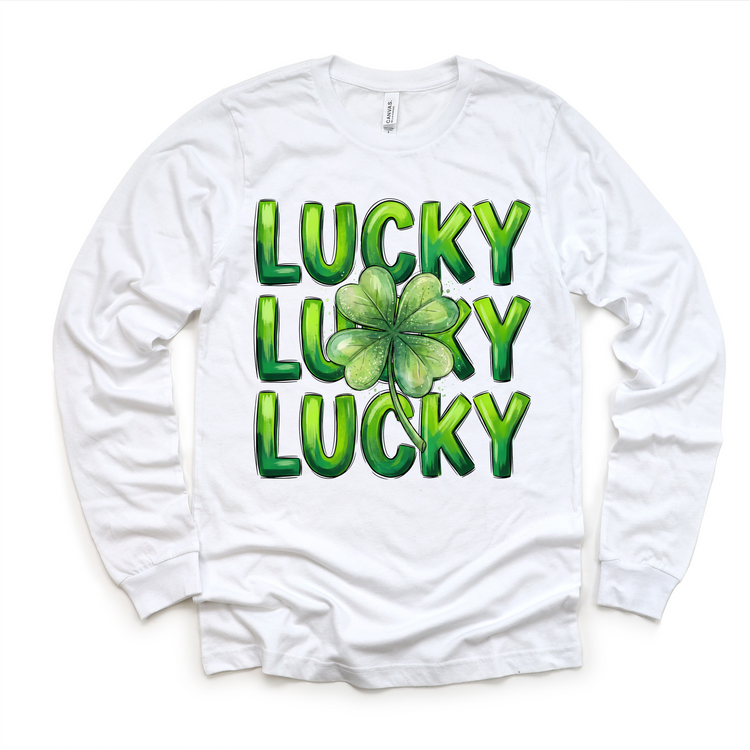 Lucky 4 Leaf Clover St. Patrick's Day Shirt - Girls Irish Tee - Madi Moosh Boutique