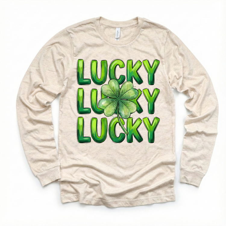Lucky 4 Leaf Clover St. Patrick's Day Shirt - Girls Irish Tee - Madi Moosh Boutique