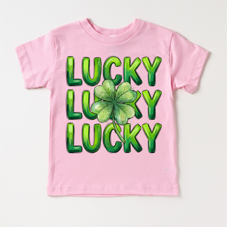 Lucky 4 Leaf Clover St. Patrick's Day Shirt - Girls Irish Tee - Madi Moosh Boutique