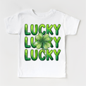 Lucky 4 Leaf Clover St. Patrick's Day Shirt - Girls Irish Tee - Madi Moosh Boutique