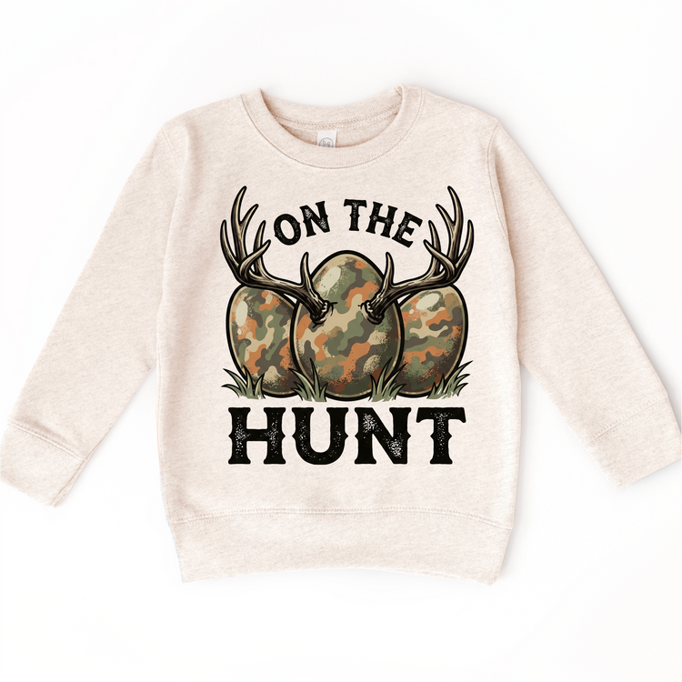 On The Hunt Easter Egg Hunting Shirt - Camo Easter Egg Tee - Madi Moosh Boutique