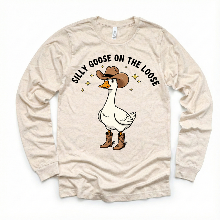 Silly Goose On The Loose Cowboy T-Shirt - Cowboy Goose Shirt - Madi Moosh Boutique