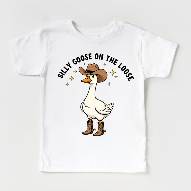Silly Goose On The Loose Cowboy T-Shirt - Cowboy Goose Shirt - Madi Moosh Boutique