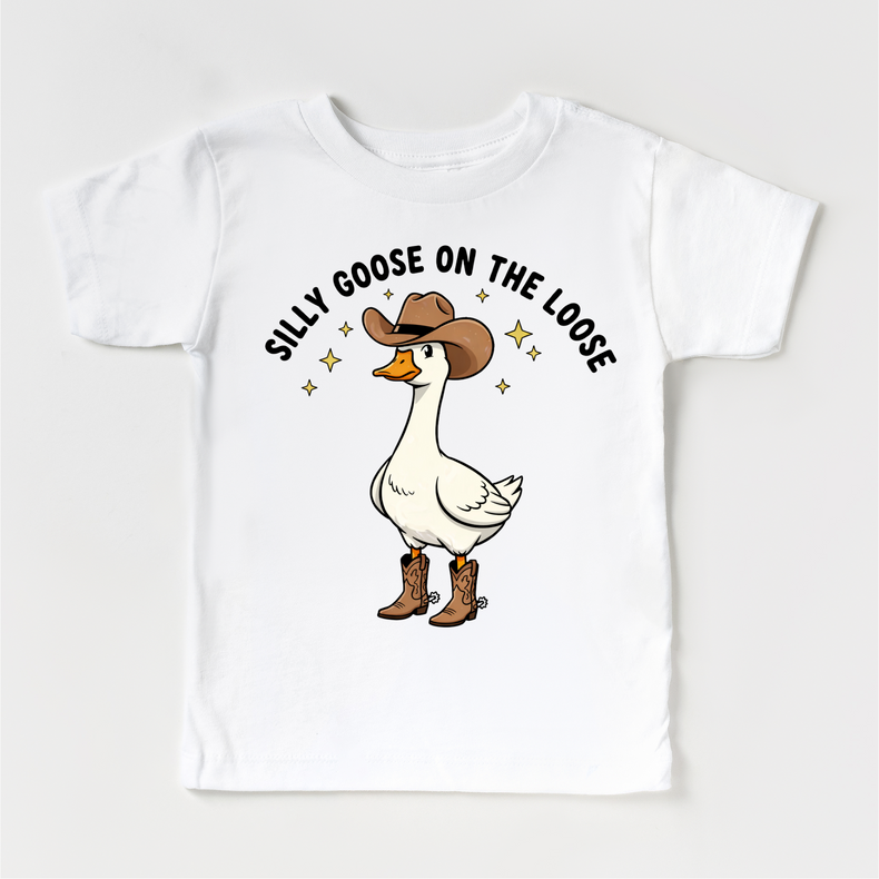 Silly Goose On The Loose Cowboy T-Shirt - Cowboy Goose Shirt - Madi Moosh Boutique
