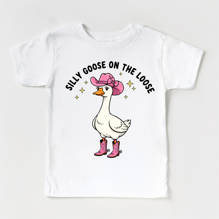 Silly Goose On The Loose Cowgirl T-Shirt - Cowgirl Goose Shirt - Madi Moosh Boutique