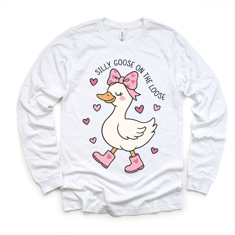 Silly Goose On The Loose T-Shirt - Girls Silly Goose Tee - Madi Moosh Boutique