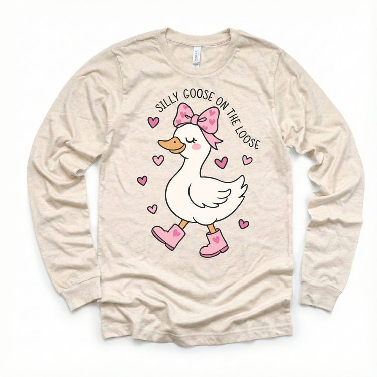 Silly Goose On The Loose T-Shirt - Girls Silly Goose Tee - Madi Moosh Boutique