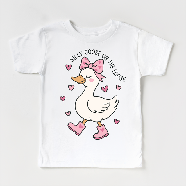 Silly Goose On The Loose T-Shirt - Girls Silly Goose Tee - Madi Moosh Boutique