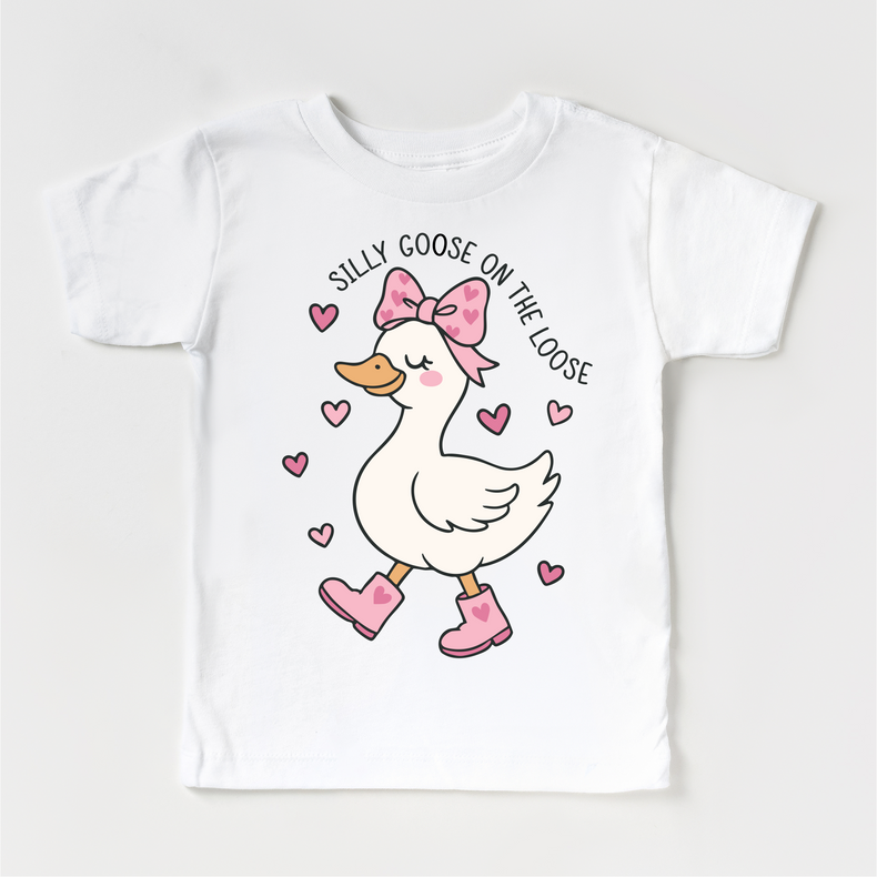 Silly Goose On The Loose T-Shirt - Girls Silly Goose Tee - Madi Moosh Boutique