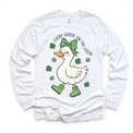 Lucky Goose On The Loose T-Shirt - Girls St. Patrick's Day Silly Goose Tee - Madi Moosh Boutique