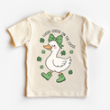 Lucky Goose On The Loose T-Shirt - Girls St. Patrick's Day Silly Goose Tee - Madi Moosh Boutique
