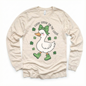 Lucky Goose On The Loose T-Shirt - Girls St. Patrick's Day Silly Goose Tee - Madi Moosh Boutique