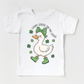 Lucky Goose On The Loose T-Shirt - Girls St. Patrick's Day Silly Goose Tee - Madi Moosh Boutique