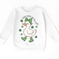 Lucky Goose On The Loose T-Shirt - Girls St. Patrick's Day Silly Goose Tee - Madi Moosh Boutique