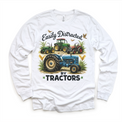 Easily Distracted By Tractors Farm Shirt - Kids Farm Tractor Tee - Madi Moosh Boutique