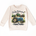 Easily Distracted By Tractors Farm Shirt - Kids Farm Tractor Tee - Madi Moosh Boutique