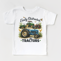 Easily Distracted By Tractors Farm Shirt - Kids Farm Tractor Tee - Madi Moosh Boutique
