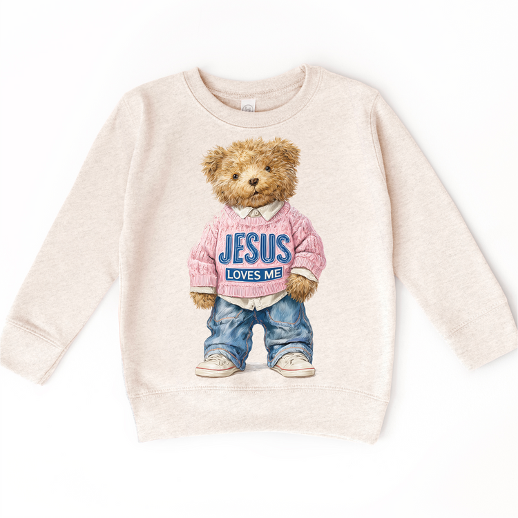 Teddy Bear Jesus Loves Me Shirt - Christian Tee - Madi Moosh Boutique