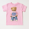 Teddy Bear Jesus Loves Me Shirt - Christian Tee - Madi Moosh Boutique