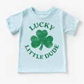 Lucky Little Dude St. Ptrick's Shirt - Kids Lucky shamrock Tee - Madi Moosh Boutique