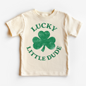 Lucky Little Dude St. Ptrick's Shirt - Kids Lucky shamrock Tee - Madi Moosh Boutique