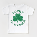 Lucky Little Dude St. Ptrick's Shirt - Kids Lucky shamrock Tee - Madi Moosh Boutique