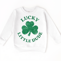 Lucky Little Dude St. Ptrick's Shirt - Kids Lucky shamrock Tee - Madi Moosh Boutique