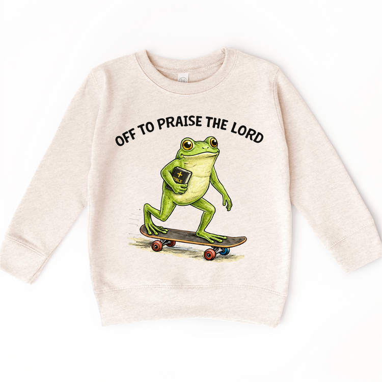 Off To Paise The Lord Christian Shirt - Cute Frog Church Tee - Madi Moosh Boutique