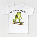 Off To Paise The Lord Christian Shirt - Cute Frog Church Tee - Madi Moosh Boutique