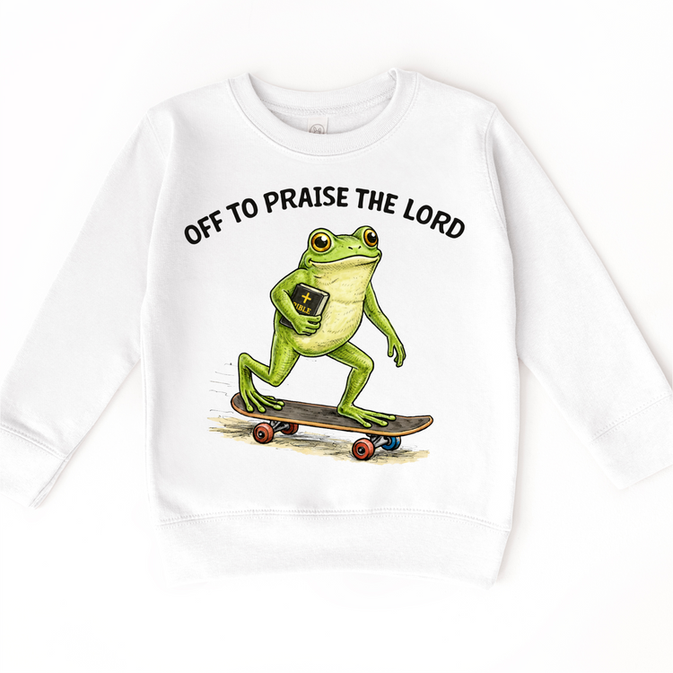 Off To Paise The Lord Christian Shirt - Cute Frog Church Tee - Madi Moosh Boutique