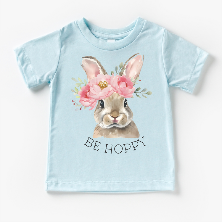 Be Hoppy Easter Bunny Shirt - Girls Easter Tee - Madi Moosh Boutique