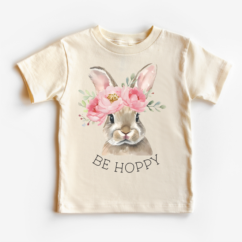 Be Hoppy Easter Bunny Shirt - Girls Easter Tee - Madi Moosh Boutique