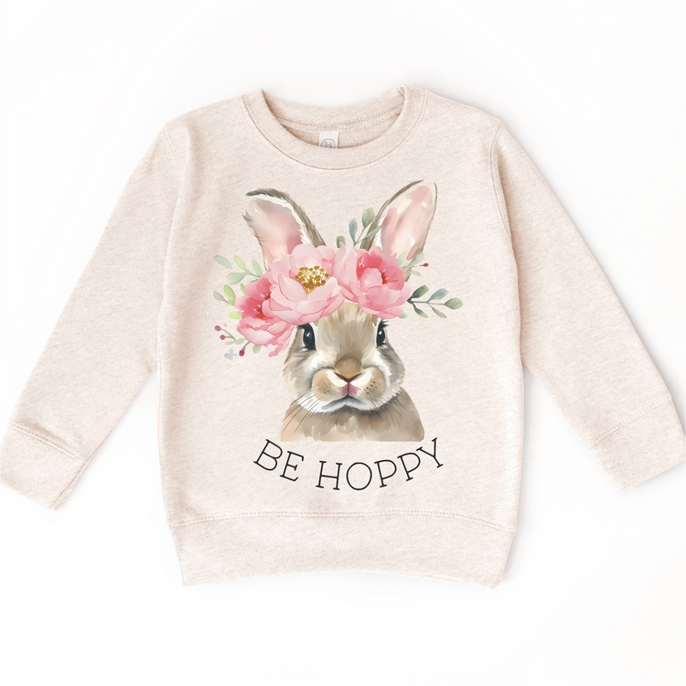 Be Hoppy Easter Bunny Shirt - Girls Easter Tee - Madi Moosh Boutique